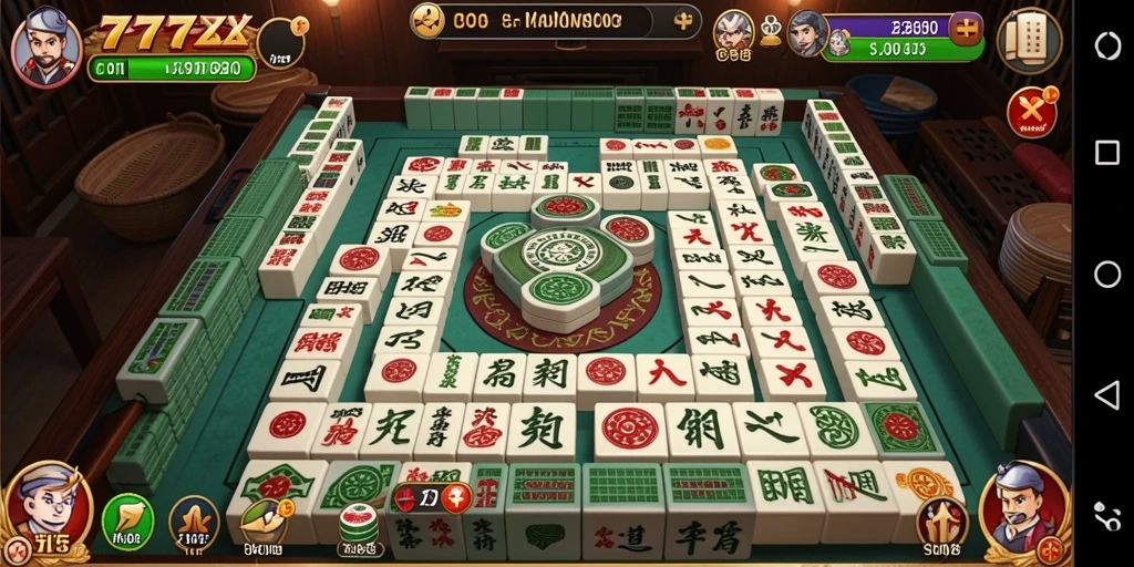 Tampilan gameplay menakjubkan dari 777ZX dengan elemen Mahjong.
