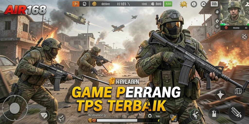 Screenshot gameplay AIR168 menampilkan aksi tembak-menembak yang seru.
