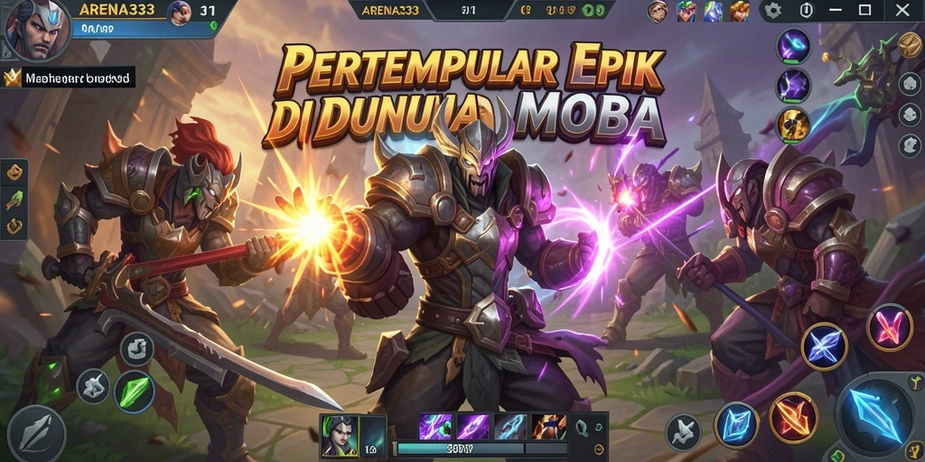 Tampilan gameplay seru <strong>ARENA333</strong> dengan pertarungan tim yang dinamis.
