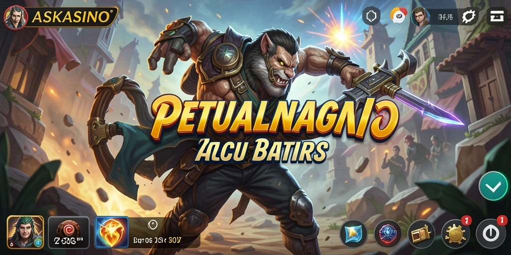 Tampilan gameplay seru dalam ASKASINO dengan elemen aksi yang mendebarkan.
