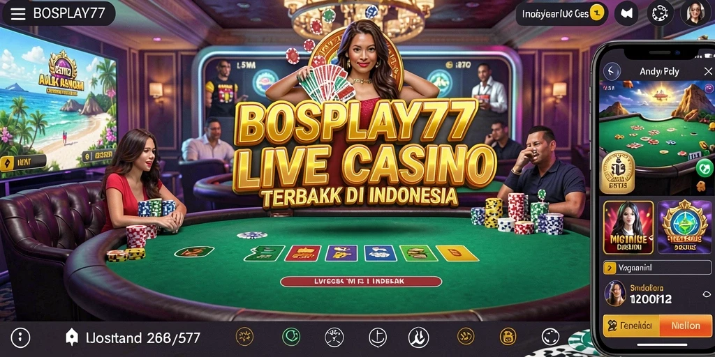 Tampilan gameplay menarik di BOSPLAY77 Live Casino.