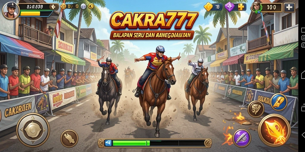 Tampilan menarik dari gameplay racing yang intens.