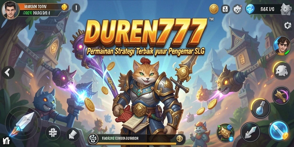 Screenshot gameplay menampilkan pertempuran epik di DUREN777.