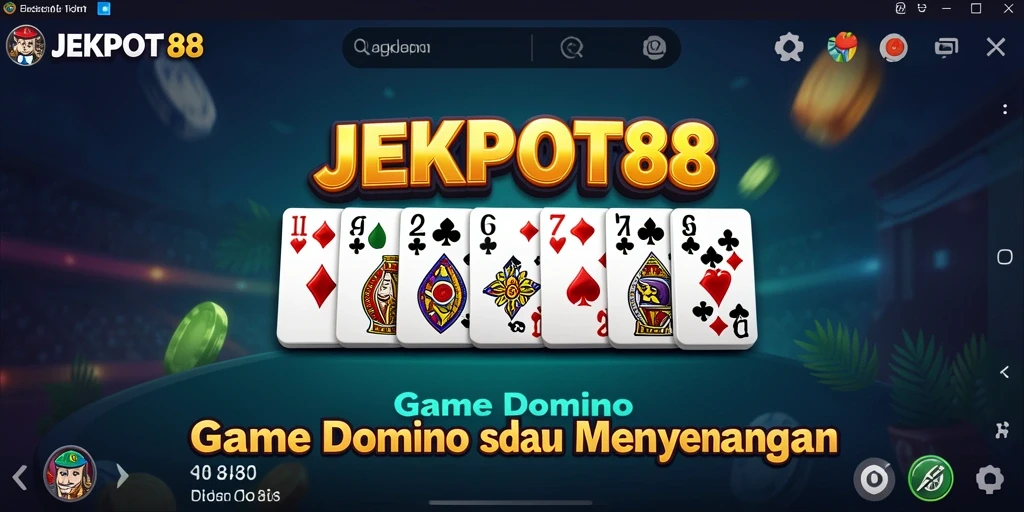 Screenshot JEKPOT88 yang menunjukkan gameplay Domino yang menarik.