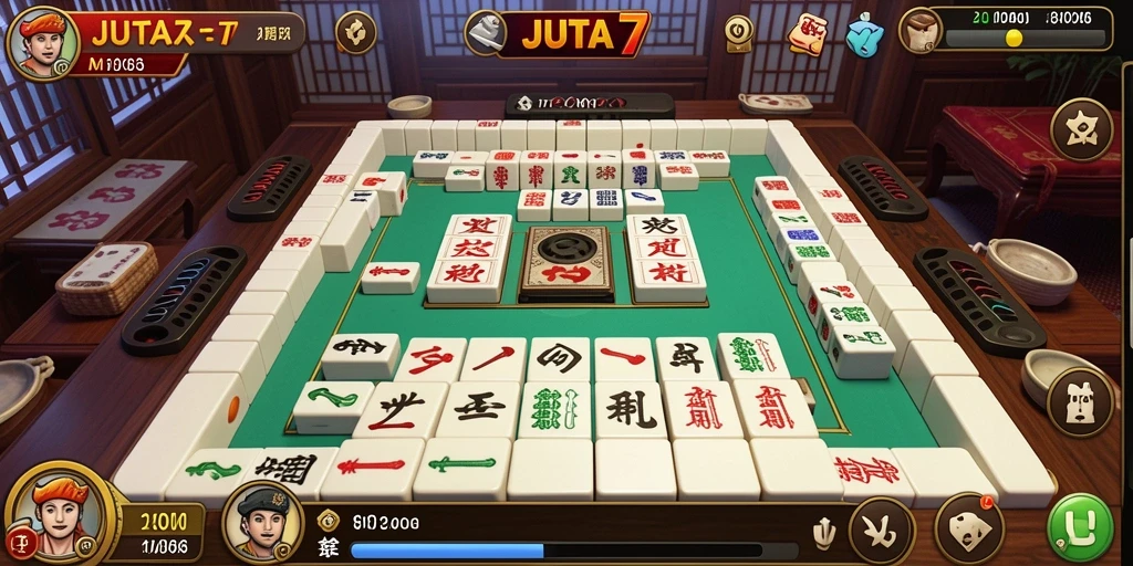 Tampilan gameplay seru dan menantang permainan Mahjong.