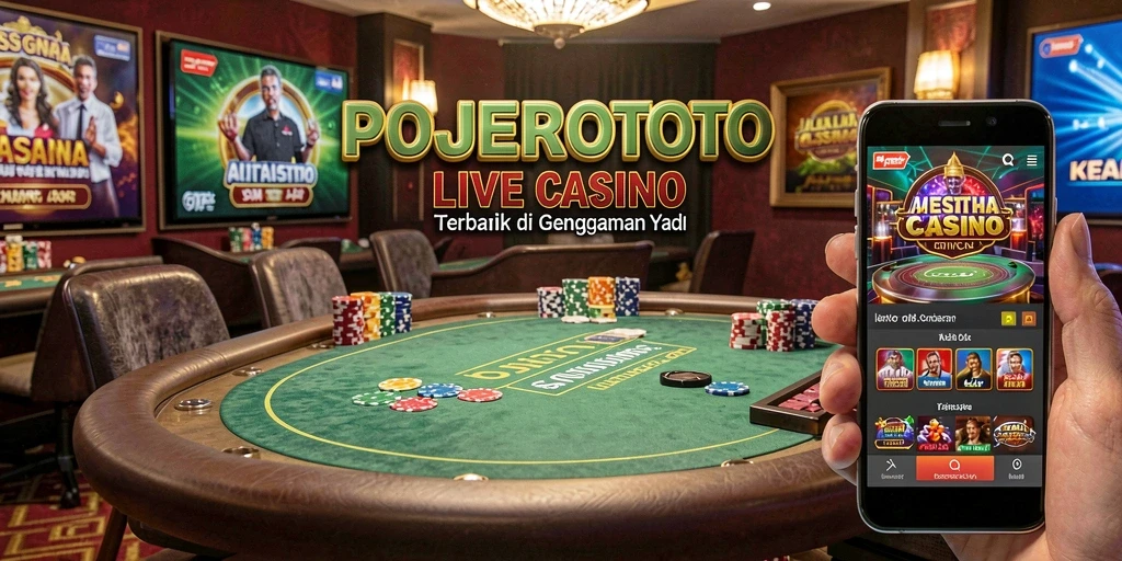 Tampilan menarik gameplay Live Casino POJEROTOTO.