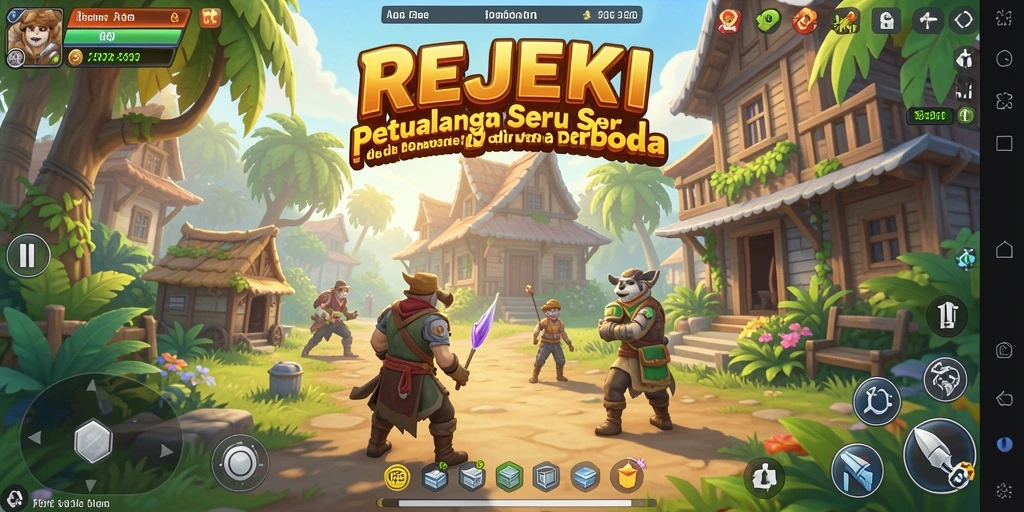 Tampilan gameplay <strong>REJEKI</strong> di dunia terbuka yang menakjubkan.