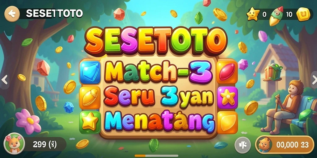 Tampilan menarik dari gameplay SESETOTO yang penuh warna.