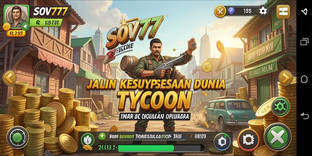 Tampilan gameplay SOV777 dengan nuansa bisnis yang menarik.