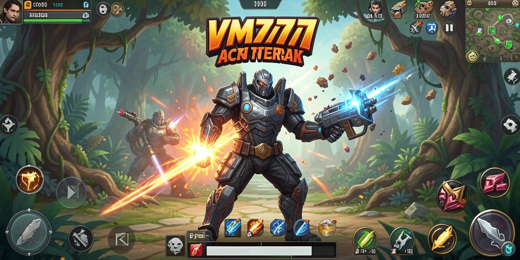 Tangkapan layar menampilkan aksi pertempuran seru di VM777.